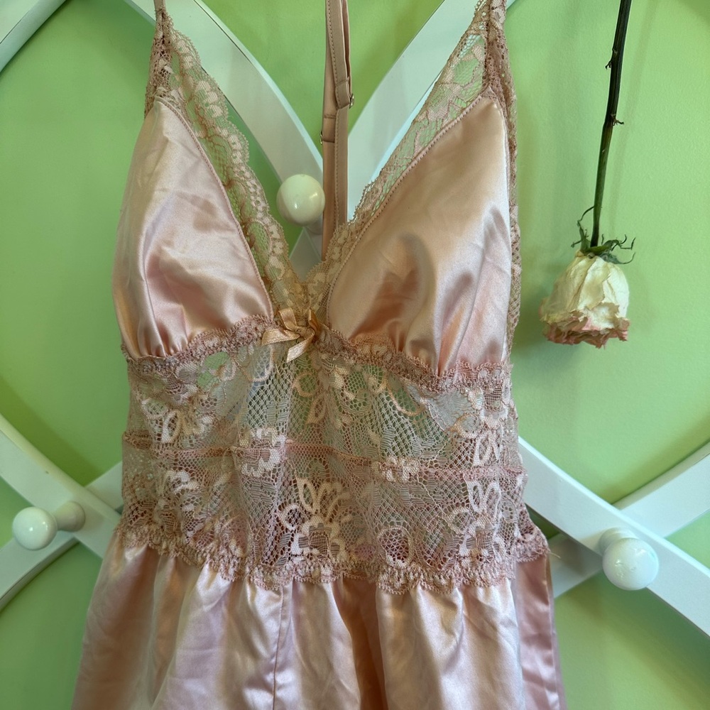 Forever 21 Pink Dainty Lace Teddy Sleepwear/ Lingerie